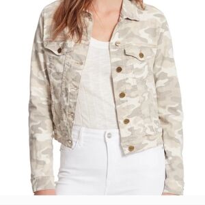 Sanctuary Denim Kyle Camo Cropped Jacket Size Medium‎